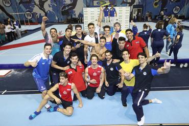 Alguns dos ginastas finalistas