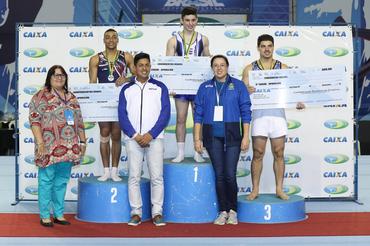Pódio do salto masculino