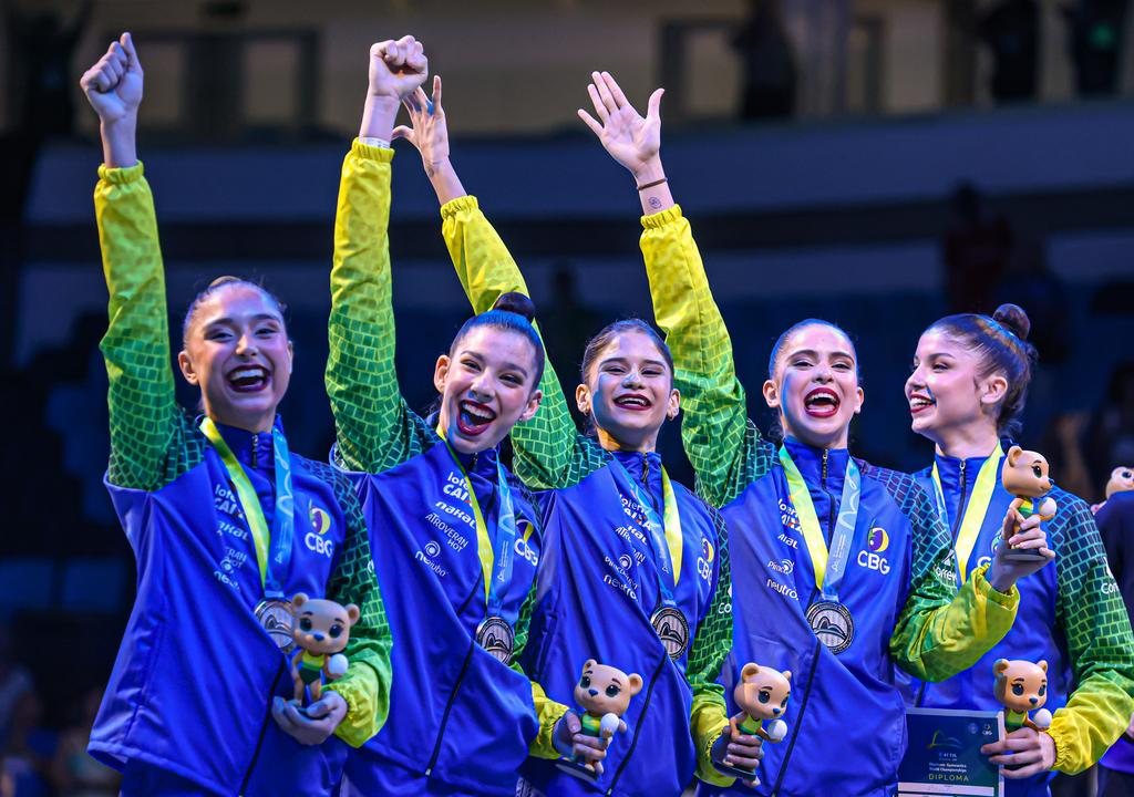 Conjunto do Brasil é vice-campeão geral no 41º Mundial de Ginástica Rítmica