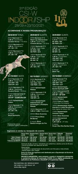 Programação completa CSI-W Indoor