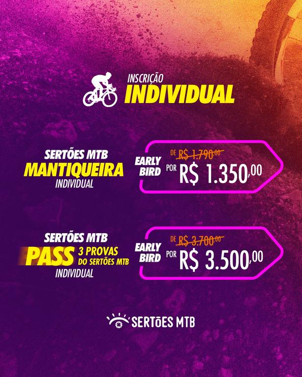 Preços Early Bird valem para o campeonato completo e para o MTB Mantiqueira
